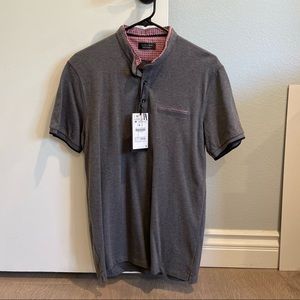 Mens Zara Patterened Polo (NWT)